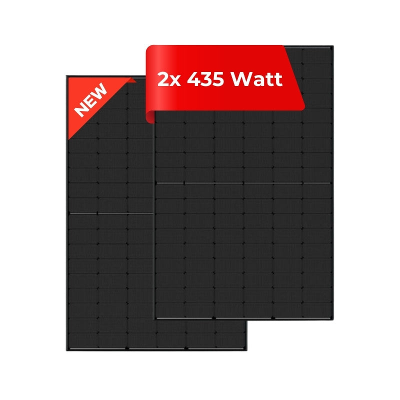 870 Watt Balkonkraftwerk - 2x 435W JinkoSolar Full Black Module