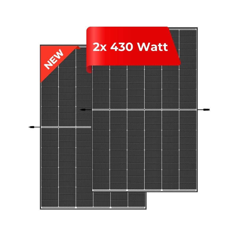 860 Watt Balkonkraftwerk - 2x 430W TrinaSolar Black Frame Module